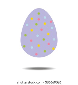 Easter Egg Icon on the white background. Vector illustration