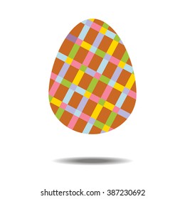 Easter Egg Icon on the white background. Vector illustration