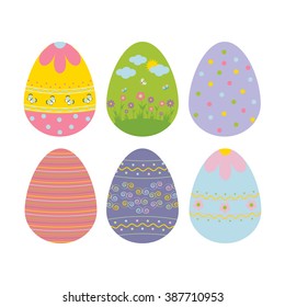 Icono del Huevo de Pascua en el fondo blanco. Ilustración del vector