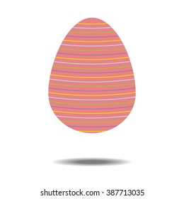 Easter Egg Icon on the white background. Vector illustration