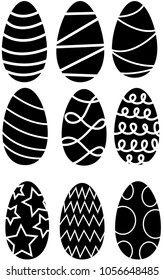 Easter egg icon set