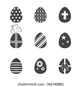 Easter egg icon set 