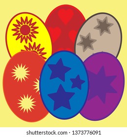 Easter Egg Icon Set Collection Vector / Illustration