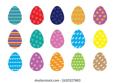 Easter egg icon set. Happy Easter decorating icon. Easter eggs spring icons collection
Vector Formats