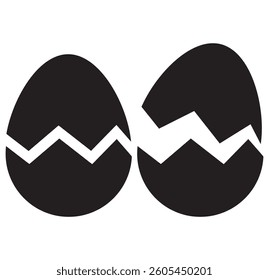 Easter egg icon set on white background design eps 10 