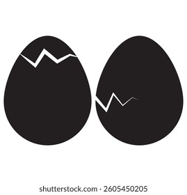 Easter egg icon set on white background design eps 10 