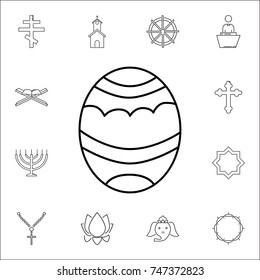 Easter egg icon. Set of religion icons. Web Icons Premium quality graphic design. Signs, outline symbols collection, simple icons for websites, web design, mobile app on white background