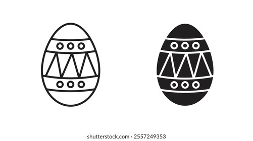 Easter egg Icon set. vector illustration set
