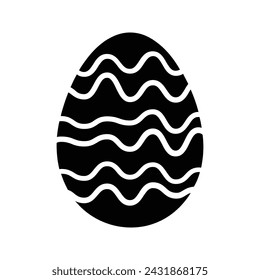 Icono de huevo de Pascua. signo para concepto móvil y diseño web. ilustración vectorial