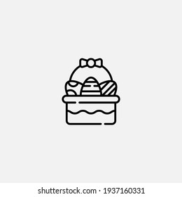 Easter egg icon sign vector,Symbol, logo illustration for web and mobile