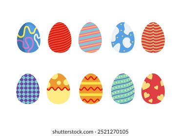 Easter egg icon symbol Flat style. collection of isolated cartoon illustrations