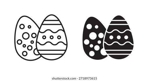 Ostereier-Symbol. Symbol, Logo-Abbildung. Grafiksymbolsatz