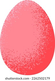Easter egg icon. Textured trendy spring holiday symbol