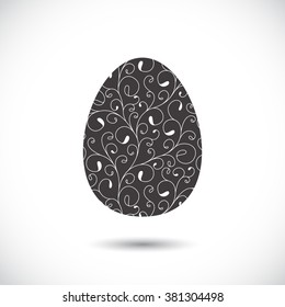 Easter egg icon vector. EPS10 vector illustration.