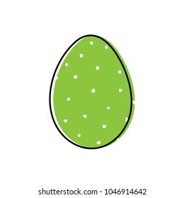 Easter egg icon vector illustration on white background
