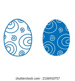 Easter egg icon vector. Easter illustration sign collection. egg symbol or logo. 