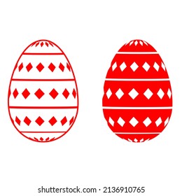 Easter egg icon vector. Easter illustration sign collection. egg symbol or logo. 