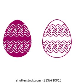 Vector de icono del huevo de Pascua. Colección de signos de ilustración de Pascua. símbolo de huevo o logotipo. 