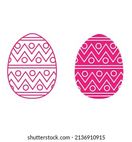 Easter egg icon vector. Easter illustration sign collection. egg symbol or logo. 