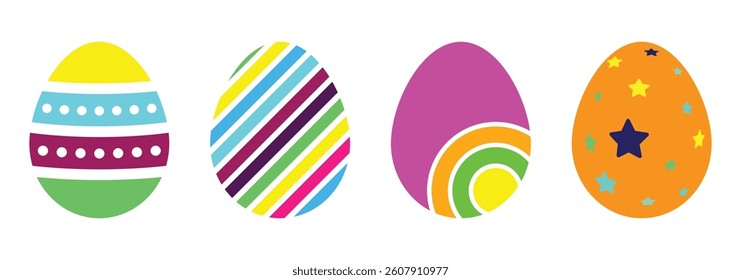 Easter egg icon vector illustration isolated on white background.