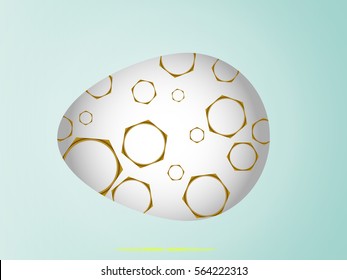 Easter egg, icon. Vector illustration. Easter eggs for the Easter holidays.Design on a blue background