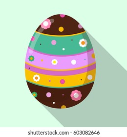 Easter egg icon. Vector illustration.