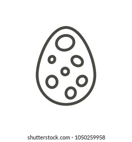 Easter egg icon vector. Line egg ornament  symbol. Trendy flat outline ui sign design. Thin linear graphic pictogram for web site, mobile application. Logo illustration. Eps10.