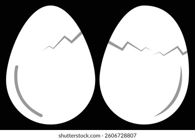 Easter Egg Icon. vector egg silhouette. Vector Illustration.