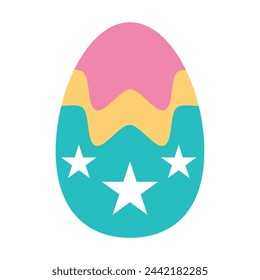Easter egg icon with white background.