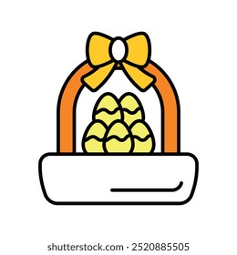 easter egg icon with white background vector stock illustration