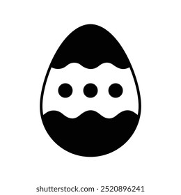 easter egg icon with white background vector stock illustration