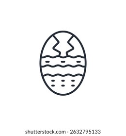 easter egg icons isolated on White Background. Flat style design