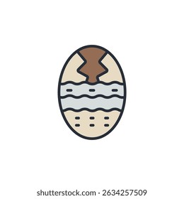 easter egg icons isolated on White Background. Flat style design