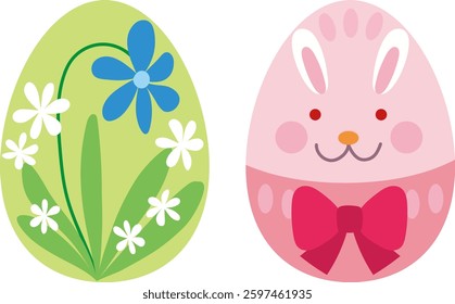 Easter egg illustration 03.
Two kinds of cute Easter eggs.
