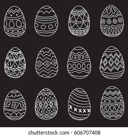 Easter egg illustration black