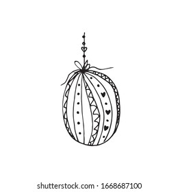 Ostereier-Illustration im Doodle-Stil in der Vektorillustration. dekoratives Osterei