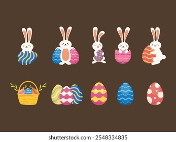 Easter Egg Illustration Element Set