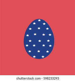 Easter Egg. Illustration. Flat Colors. Vector. 
