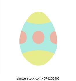 Easter Egg. Illustration. Flat Colors. Vector. 
