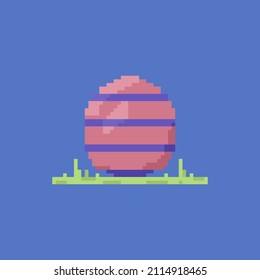 ilustración del huevo de Pascua. Feliz Pascua. imagen en píxeles o 8 bits. diseño vectorial. elementos de juego o activos