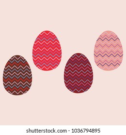 Easter egg illustration set