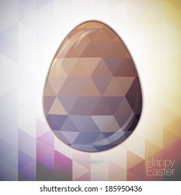 Easter egg illustration in the style of the crystal. Use as greeting card