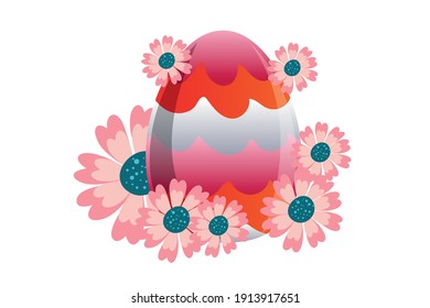 Diseño de vectores de iluminación de huevos de Pascua 