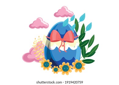 Easter Egg Illustration Vector Design