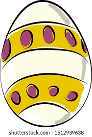 Easter egg, illustration, vector on white background.