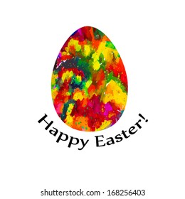 Easter egg of ink spots. Happy Easter! Vector 