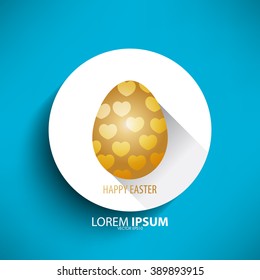 easter egg isolated heart design
