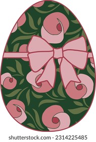 Huevo de Pascua aislado en fondo blanco