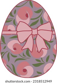 Huevo de Pascua aislado en fondo blanco