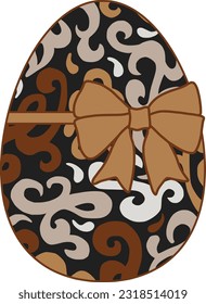 Easter egg isolated on white background